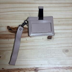 Andar Leather Denner Keychain Sling Card Organizer Blush Pink